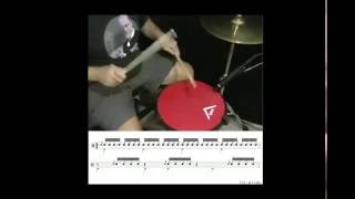 The 'Flammed' Black Page + Scrolling Sheet Music - Mark Goodin #drums