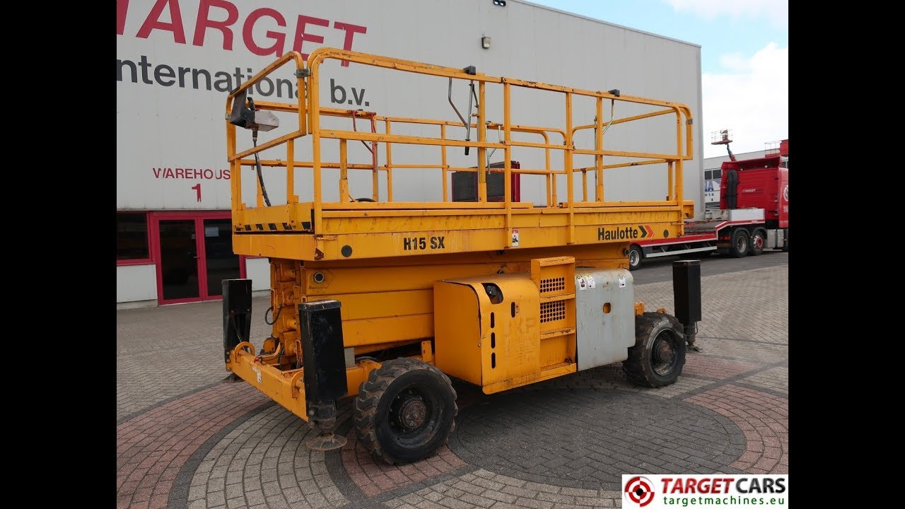 Putar video 776863 HAULOTTE H15SX DIESEL 4x4 SCISSOR WORKLIFT 1500CM 2008 1843H JACKLEGS sekarang 776863 HAULOTTE H15SX DIESEL 4x4 SCISSOR WORKLIFT 1500CM 2008 1843H JACKLEGS