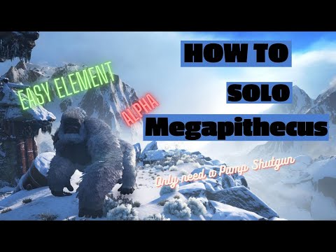 How to solo Alpha Megapithecus boss without any dino Easy element Ark Survival Evolved