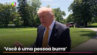 Trump chama duas repórteres de 'burras' em momentos diferentes durante entrevista na Casa Branca
