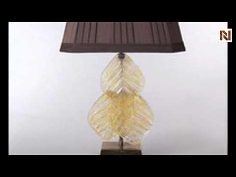 Table Lamp-Champagne color glass by Bassett Mirror-l2160t