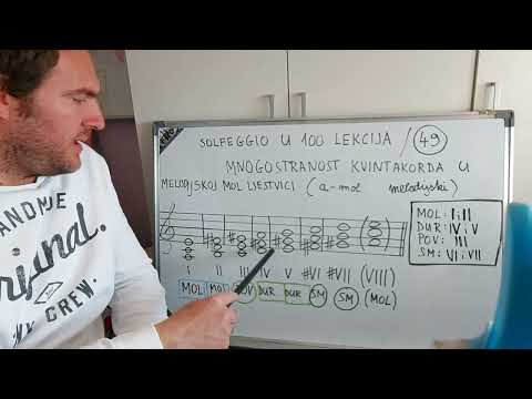 SOLFEGGIO U 100 LEKCIJA LEKCIJA 49  MNOGOSTRANOST KVINTAKORDA U MELODIJSKOJ MOL LJESTVICI