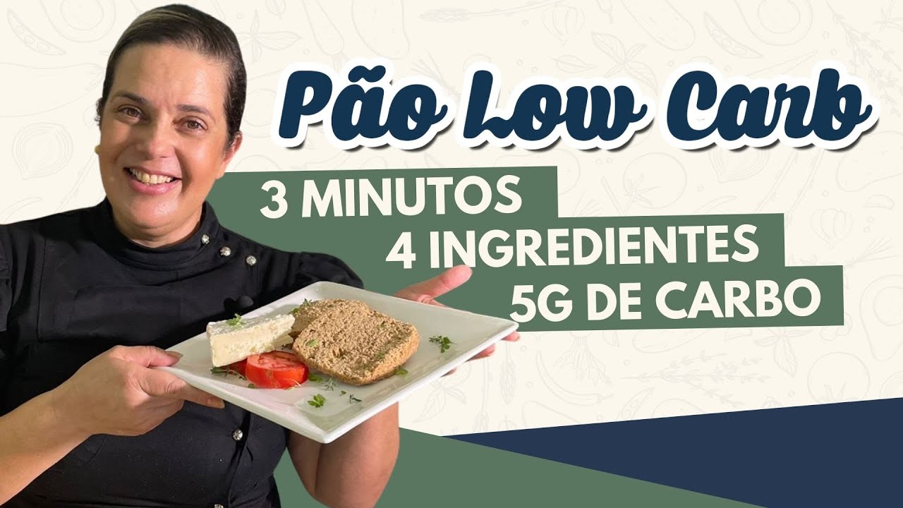 PÃO LOW CARB de Microondas - 3 Minutos, 4 Ingredientes e 5g de Carbo!