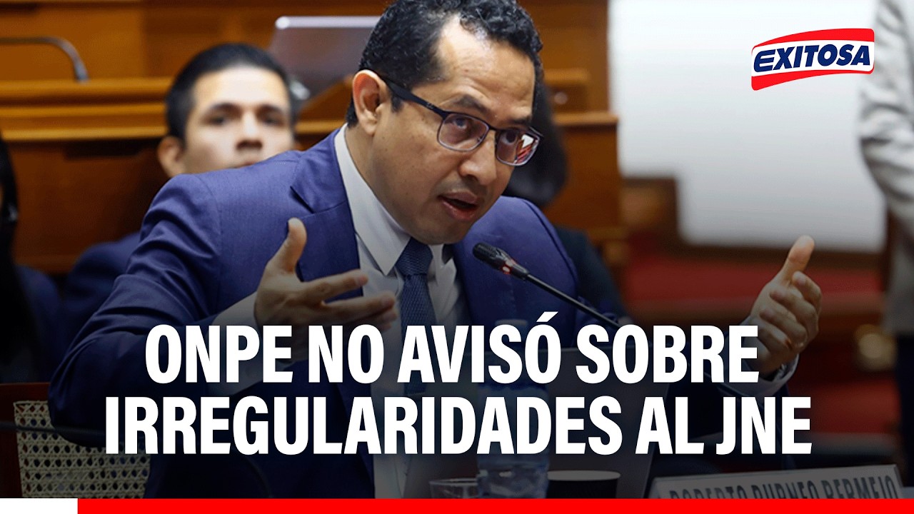 🔴🔵 ONPE no comunicó a JNE sobre irregularidades en Elecciones, señala Roberto Burneo