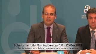 preview picture of video 'Rueda de prensa balance Plan Moderniza de Diputación de Alicante'