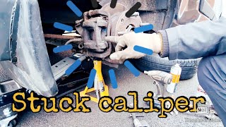 Stuck brake caliper - Ford Transit