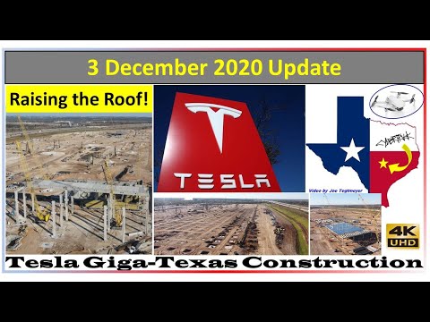 Tesla Gigafactory Texas 3 December 2020 Cyber Truck & Model Y Factory Construction Update (09:00 AM)