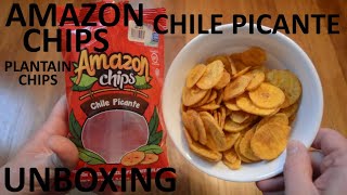 Unboxing Amazon Chips Chile Picante Flavor Plantain Chips