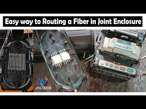 Easy way to Routing a Fiber in Joint Enclosure For Beginners |Optical Fiber Cable Splicing Technique