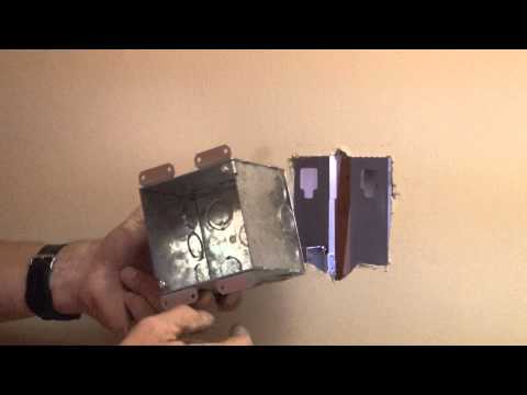 Square Box: 4" Square Junction Box w/ Old Work Clips, Plaster Ears, Side & Bottom Knockouts 52181-OW