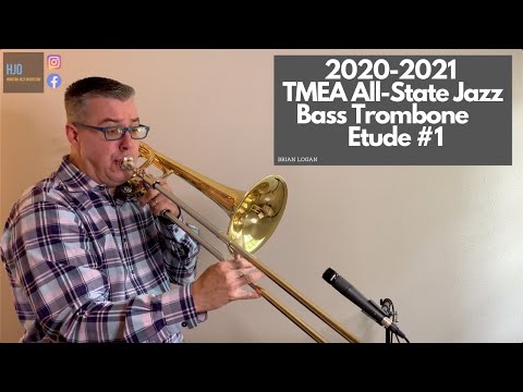 2020-2021 TMEA All-State Jazz Bass Trombone Etude #1 | Brian Logan