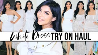 White Dress Try On Haul | BOOHOO.com Spring 2024 #wedding