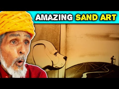 Villagers React To "Home is where the heart is"  Sand Art ! Tribal People React To Amazing Sand Art
