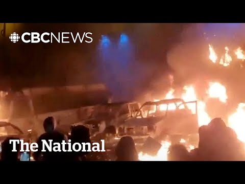 Fiery Iran protest images emerge as Trump threatens regime