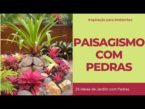 PAISAGISMO COM PEDRAS | 25 IDEIAS DE JARDIM COM PEDRAS | JARDIM DE PEDRAS