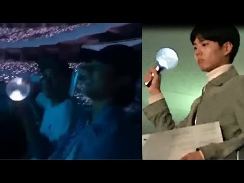 PARK BO GUM at BTS Love Yourself World Tour [180825] + doing fanchant "KIM TAEHYUNG"