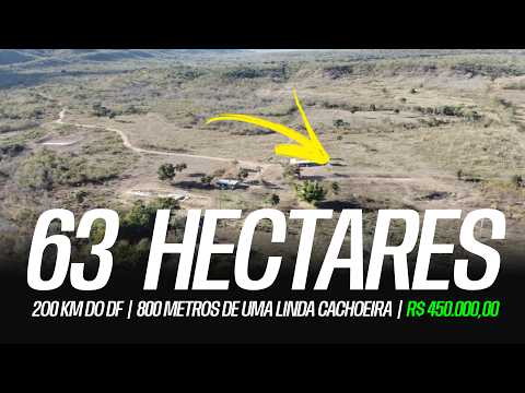 SÍTIO À VENDA EM MG | 63 HECTARES | 2O0 KM DO DF | 800 M DE UMA LINDA CACHOEIRA | R$ 450 MIL