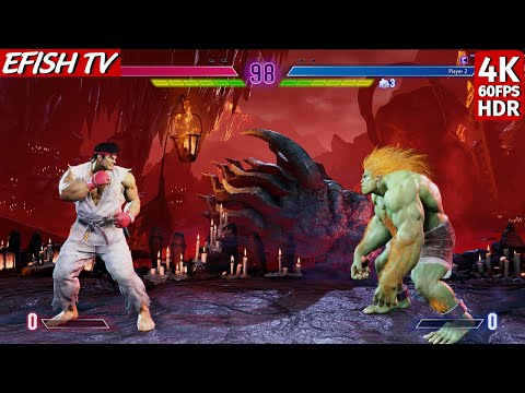 Ryu vs Blanka (Hardest AI) - Street Fighter 6
