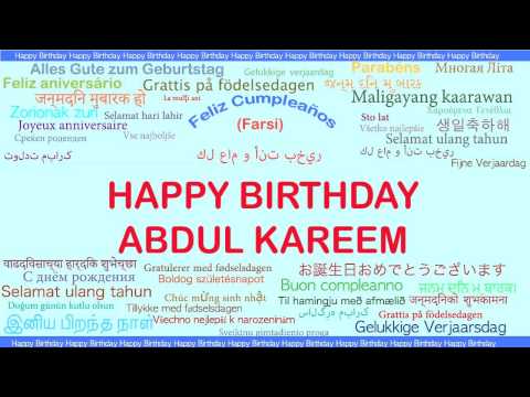 AbdulKareem   Languages Idiomas - Happy Birthday