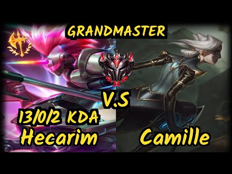 Dat (Kitzuo) (HECARIM) vs CAMILLE - 13/0/2 KDA JUNGLE GAMEPLAY - NA Ranked GRANDMASTER
