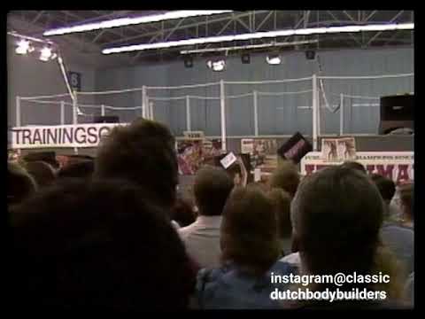 Fibo 1991 guestposing at the Ironman stand with Ricardo and  World champion Ina Lopulissa and