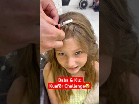 Baba & Kız Kuaför Cahallenge😂  #shorts #komedi #komik #viral #keşfet #babakız #viralvideo