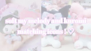 soft my melody and kuromi matching icons ♡