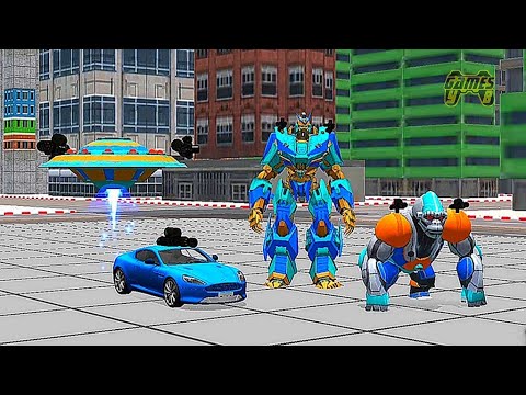 Multiple Robot Transform 2021: Gorilla Car Robot UFO Transformation Game - Android Gameplay
