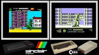 ZX Spectrum vs C64 : THE MUNCHER (Side by side comparison)