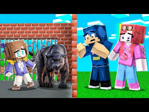 UNA BAMBINA È ENTRATA NELLA GABBIA DELLE PANTERE! - MINECRAFT *VITA IN CITTÀ*