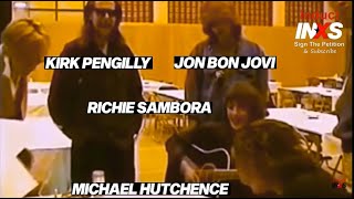 Kirk Pengilly, Bon Jovi, Richie Sambora, Michael Hutchence Rehearsing 1994 | Induct INXS