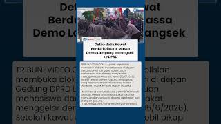 Detik-detik Kawat Berduri DPRD Lampung Dibuka, Ribuan Massa Langsung Merangsek Maju!