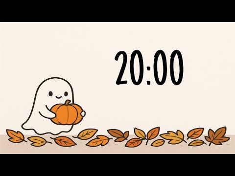 20 Minute Classroom Countdown Timer | Friendly Ghost Pumpkin Theme 🎃 | Focus & Classroom Management