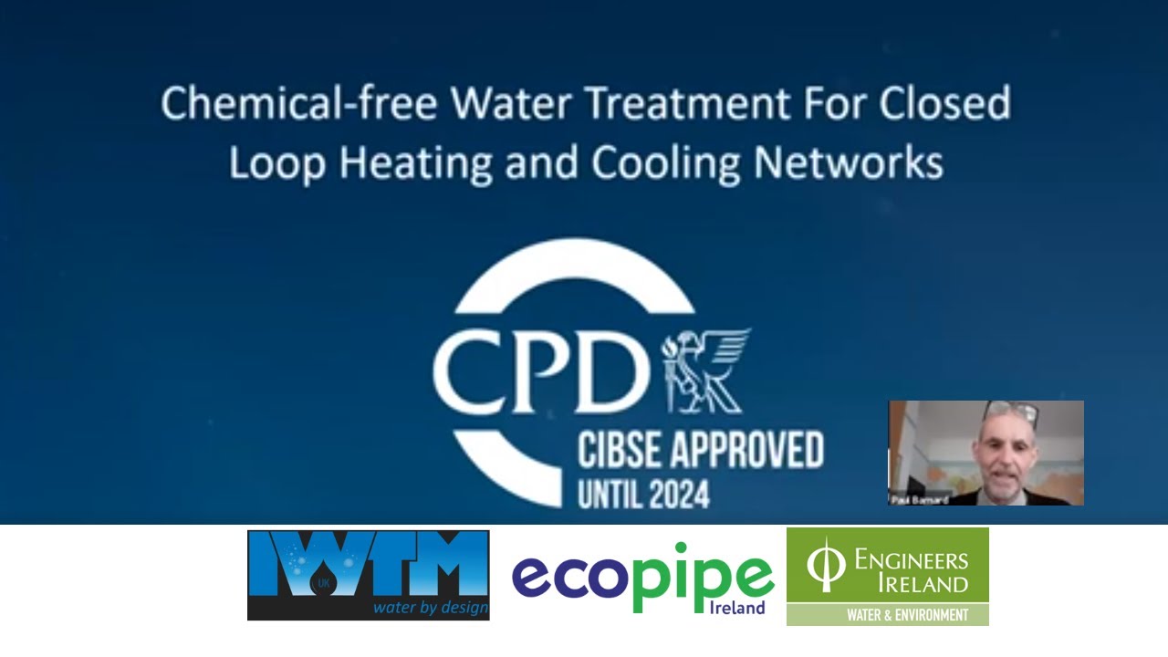 Design, maintenance, and operation of chemical free water treatment for closed loop networks