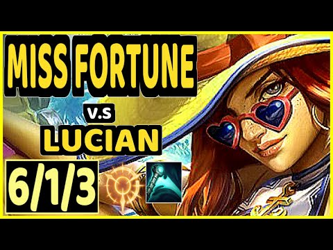 SSOL (MISS FORTUNE) vs LUCIAN - 6/1/3 KDA BOTTOM ADC CHALLENGER GAMEPLAY - KR