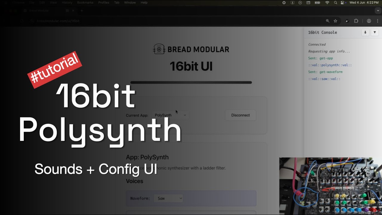 Configure & Test Bread Modular 16bit Polysynth