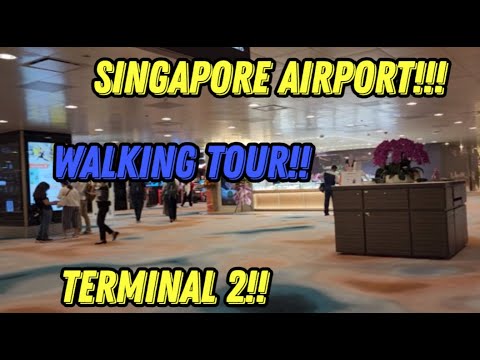 TOUR A PÉ DO TERMINAL 2 DO AEROPORTO DE CINGAPURA!!!