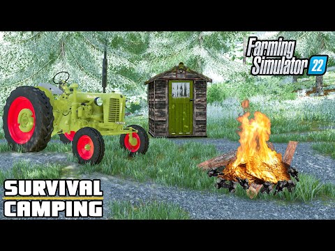 STARTING WITH $0 | SURVIVAL CAMPING - Farming Simulator 22 | EP1