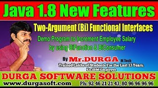 Java 8 || Demo Program to Increment Employee Salary by using BiFunction & BiConsumer