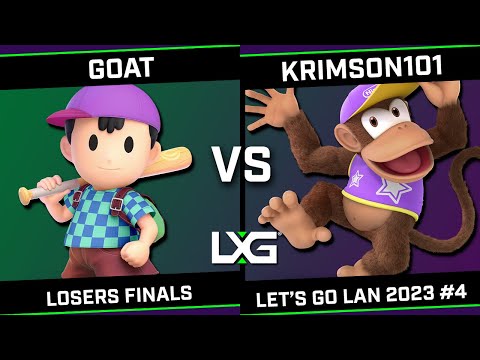 goat (Ness) vs Krimson101 (Diddy Kong) - LXG Let's Go LAN 2023 #4 - Losers Finals