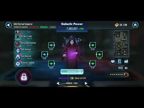 SWGoH - Sith Eternal Emperor Unlock