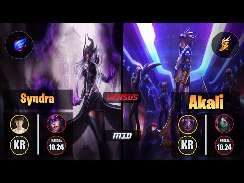 Faker SYNDRA (Mid) [Phase Rush] VS AKALI - Master KR Patch 10.24