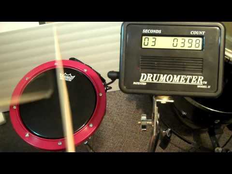 David v.s. Drumometer: 2 Paradiddle-Diddles + 1 Paradiddle Challenge