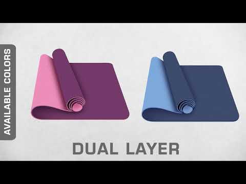 Strauss TPE Eco-Friendly Dual Layer Yoga Mat for Men & Women with