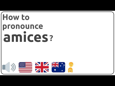 How to pronounce amices in english?