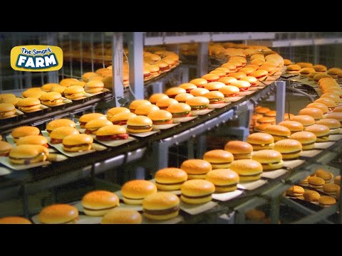 The BIGGEST Hamburger Production Line That Will Leave You Speechless | Mega Burger Factory