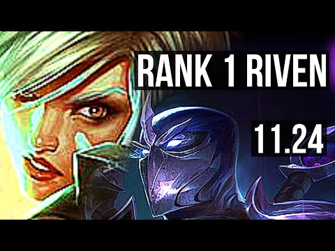 RIVEN vs SHEN (TOP) | Rank 1 Riven, 1.0M mastery, 7/2/5, 300+ games | EUW Challenger | 11.24