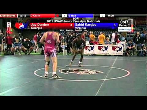 Junior Freestyle 130 - Sahid Kargbo (VA) vs. Jay Durden (GA)