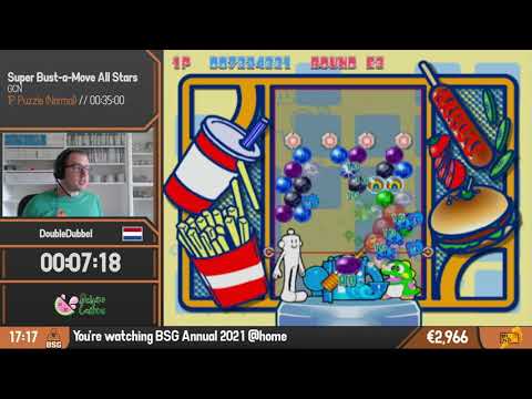 Super Bust-a-Move All Stars | 1P Puzzle (Normal) Speedrun by DoubleDubbel | BSG Annual 2021