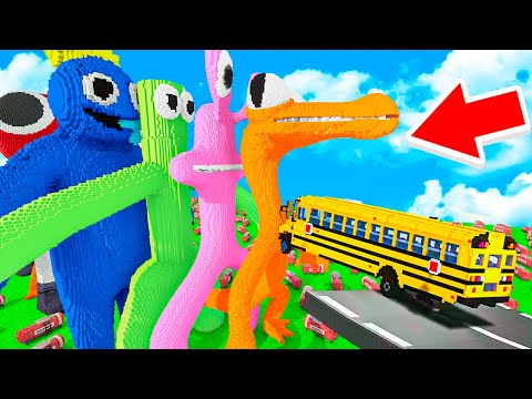CARS Jump Over RAINBOW FRIENDS ALL EPISODES Compilation (Teardown Mods)